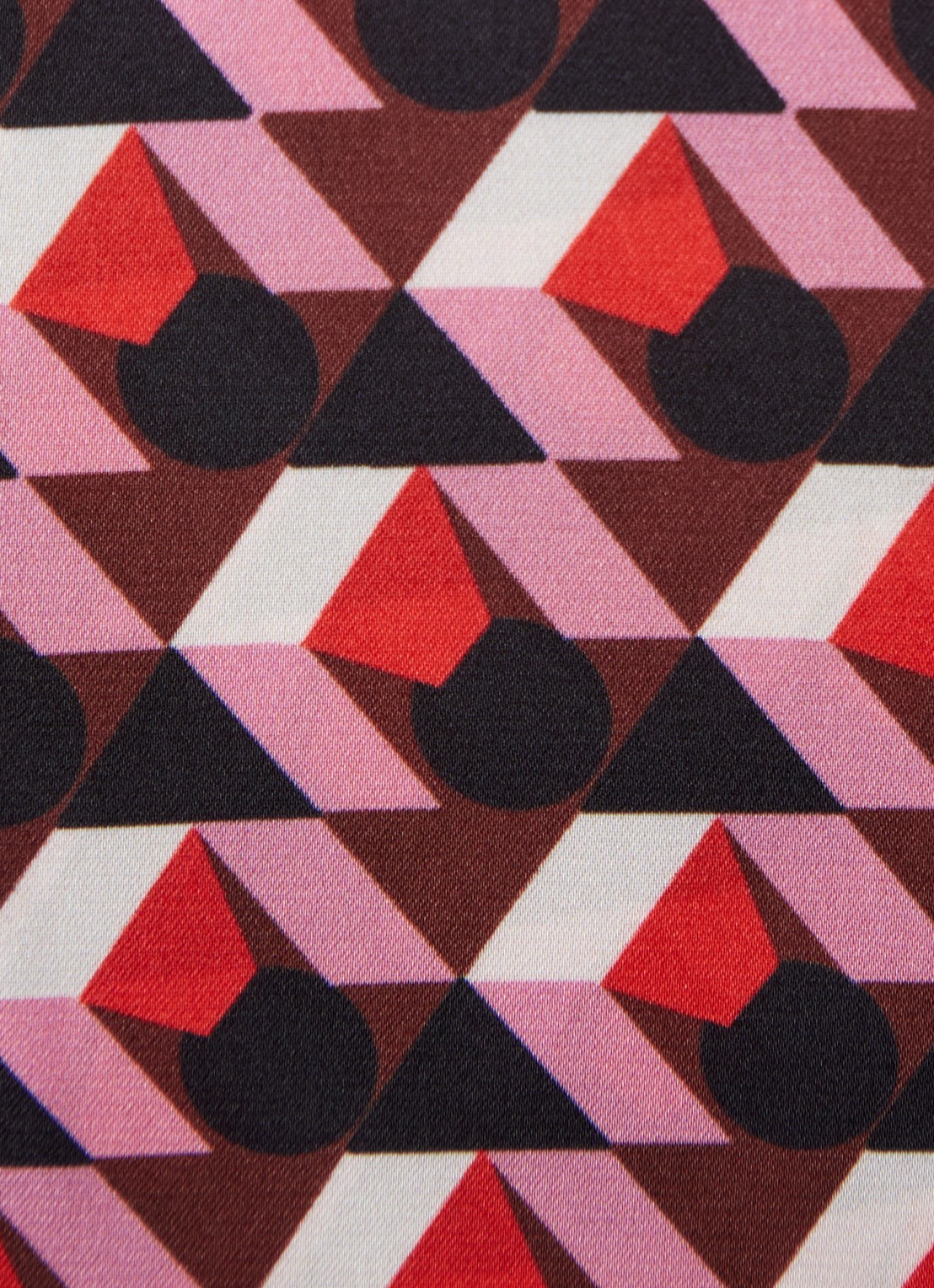 Cinque Citaube tuniek van satijn met grafische print  - detail 3 roze