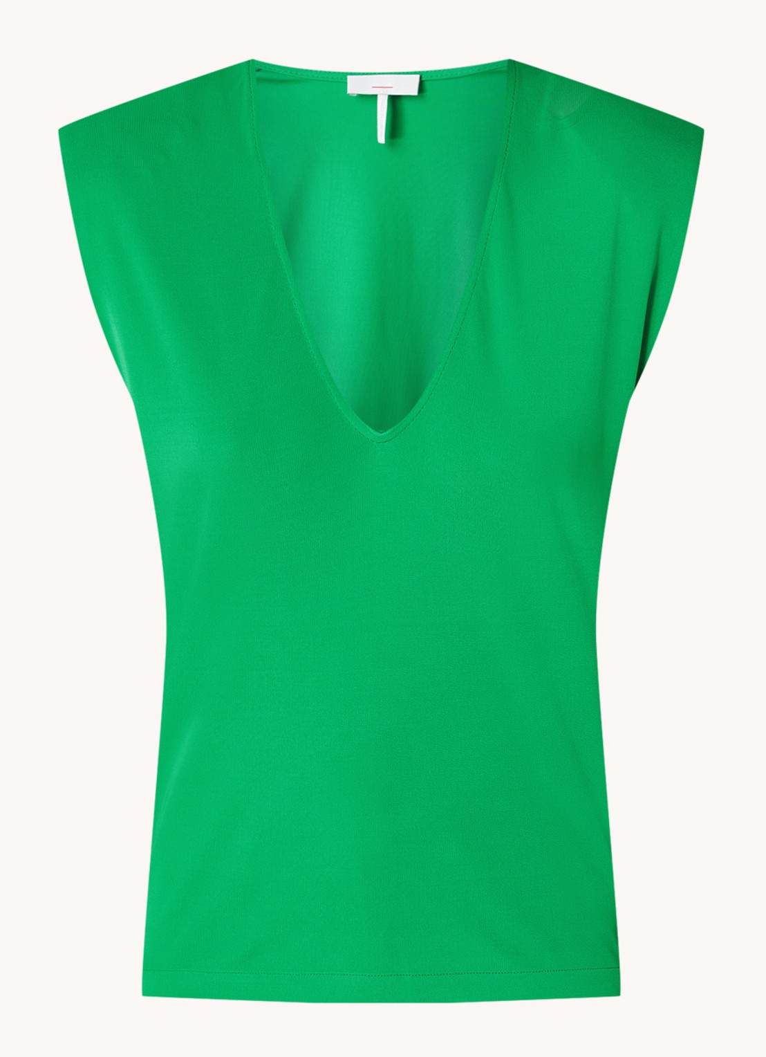 CINQUE Citever mouwloze top met schoudervulling - voorkant groen