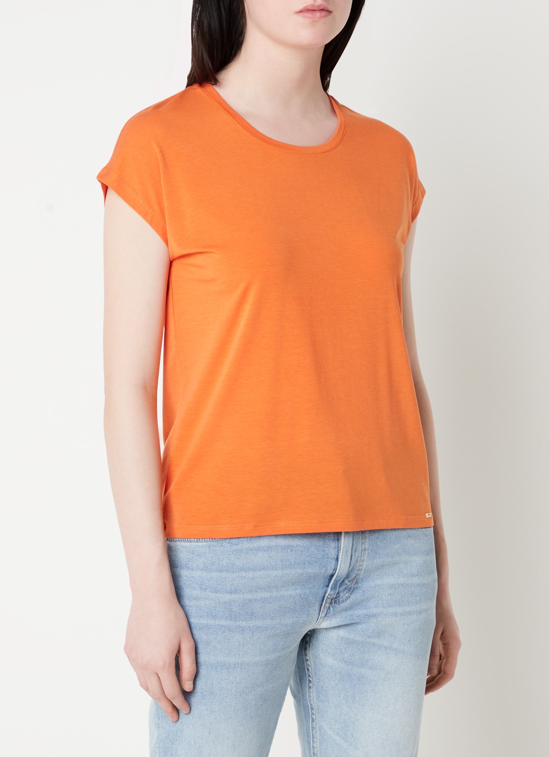 CINQUE Citwist T-shirt  - detail oranje