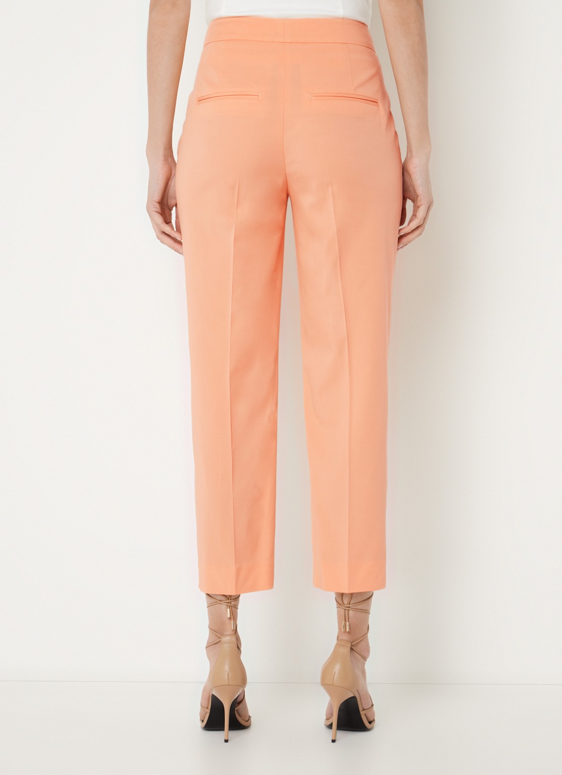 CINQUE Hennes high waist tapered fit pantalon met steekzakken - achterkant 2 lichtoranje