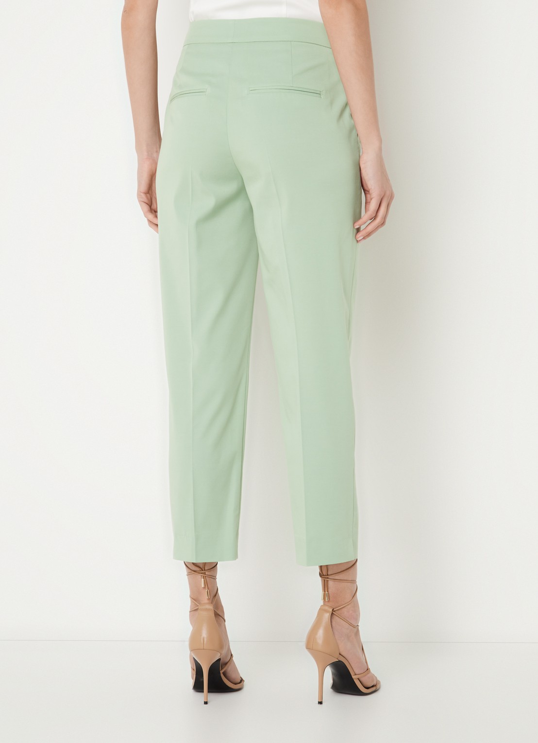 CINQUE Hennes high waist tapered fit pantalon met steekzakken - achterkant 4 lichtgroen