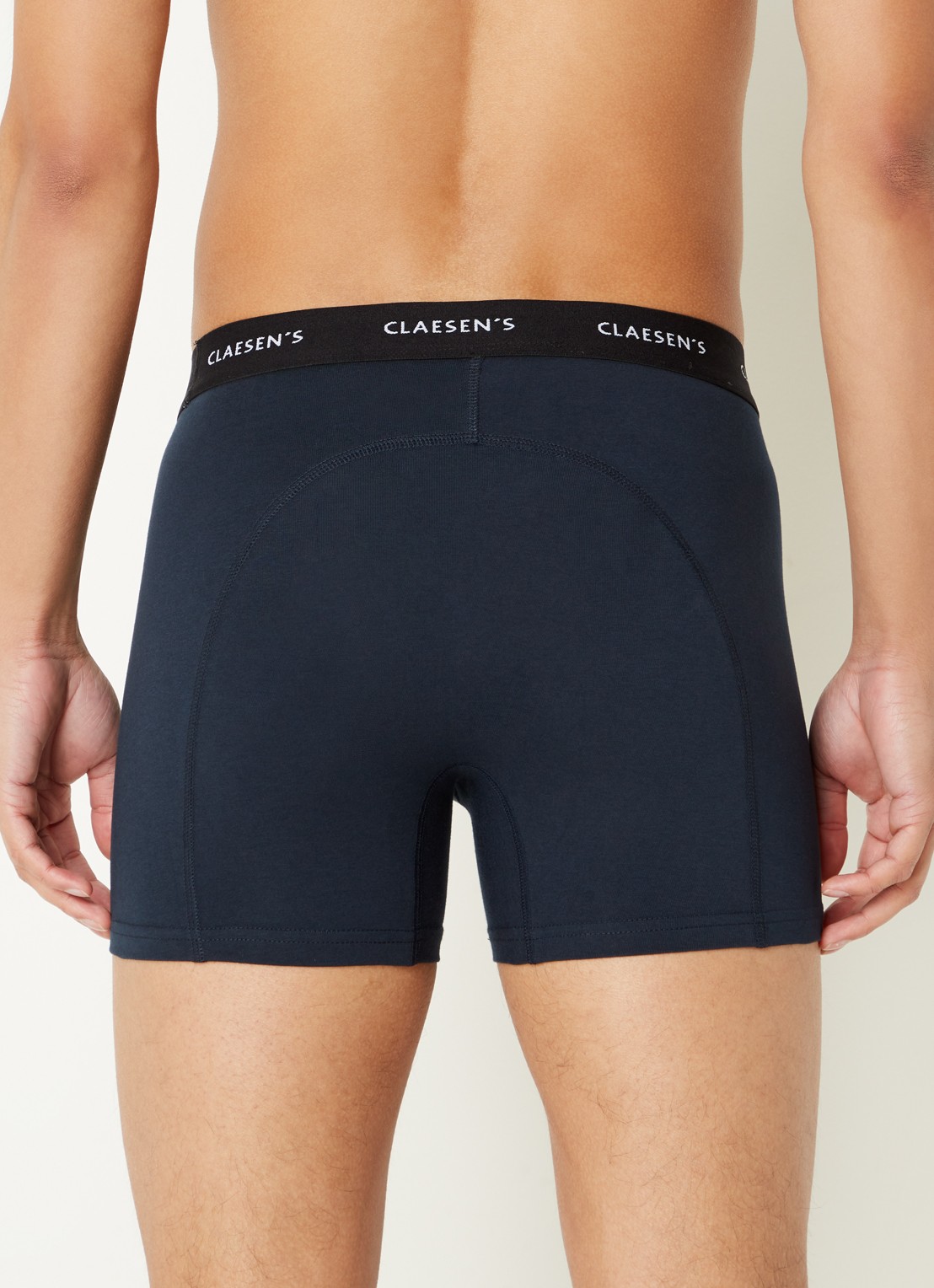 Claesen's Boston boxershorts in 2-pack - achterkant donkerblauw