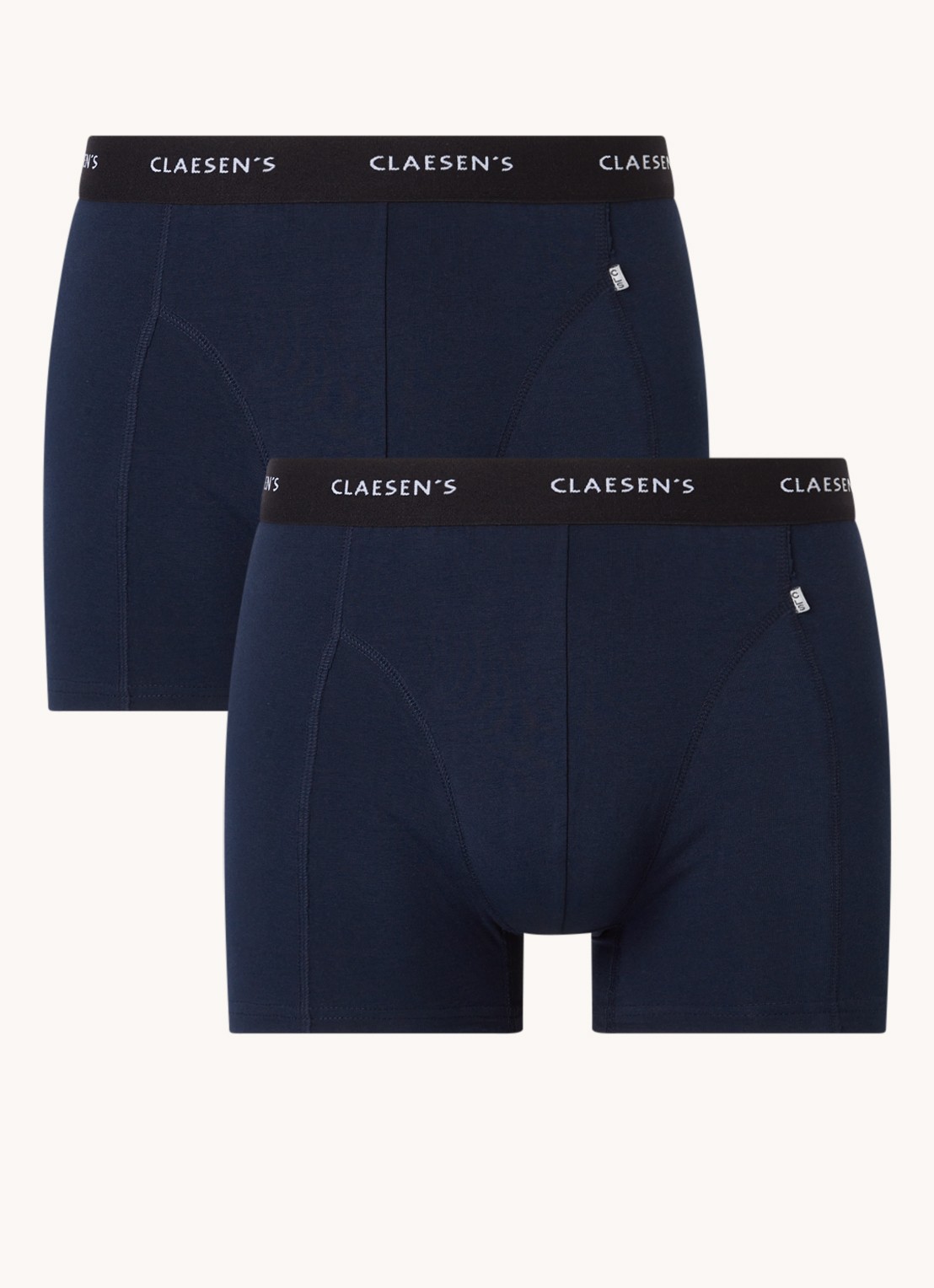 Claesen's Boston boxershorts in 2-pack - detail 4 donkerblauw