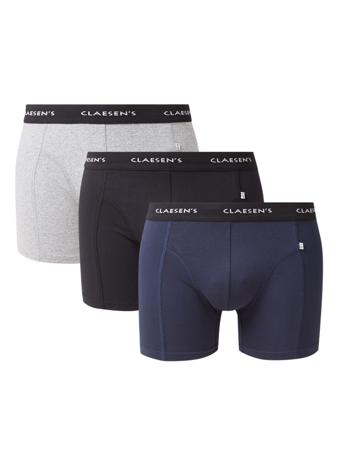 Claesen's Boxershorts in 3-pack  - voorkant 4 multicolor