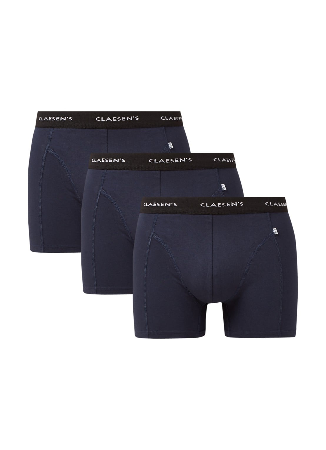 Claesen's Boxershorts in 3-pack - detail donkerblauw