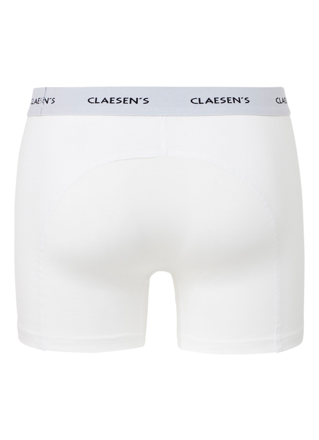 Claesen's Boxershorts met logoband in 2-pack - achterkant 3 wit