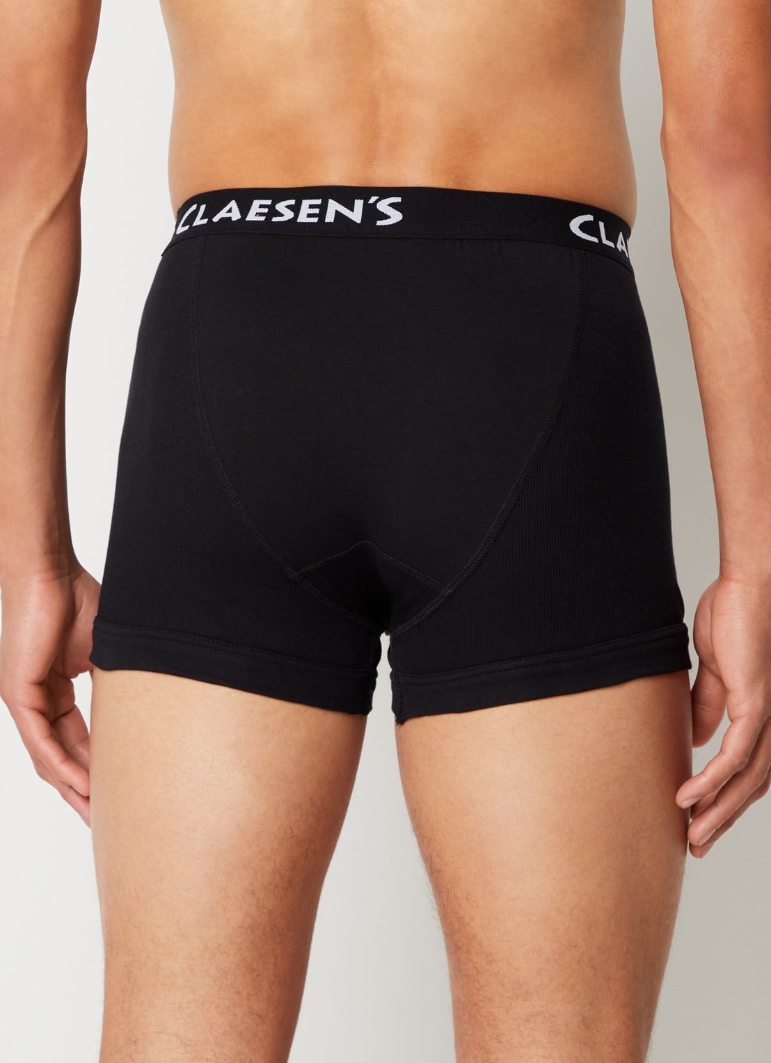 Claesen's Harlem boxershorts in uni in 2-pack - achterkant zwart