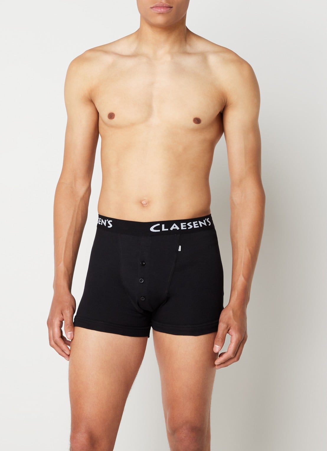 Claesen's Harlem boxershorts in uni in 2-pack - voorkant 5 zwart