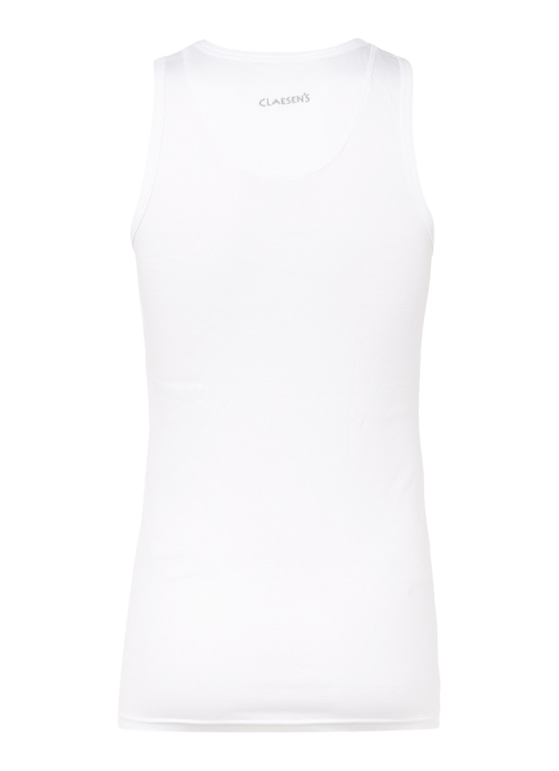 Claesen's Singlet met ribstructuur in 2-pack - achterkant 2 wit