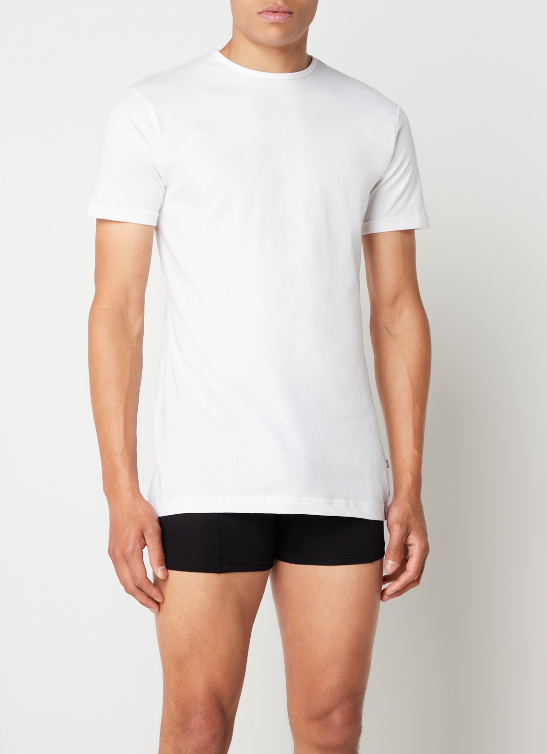Claesen's Slim fit T-shirt in 2-pack - voorkant 3 wit