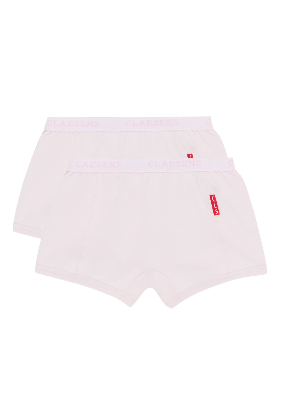 Claesens Boxershorts in uni in 2-pack - voorkant lichtroze