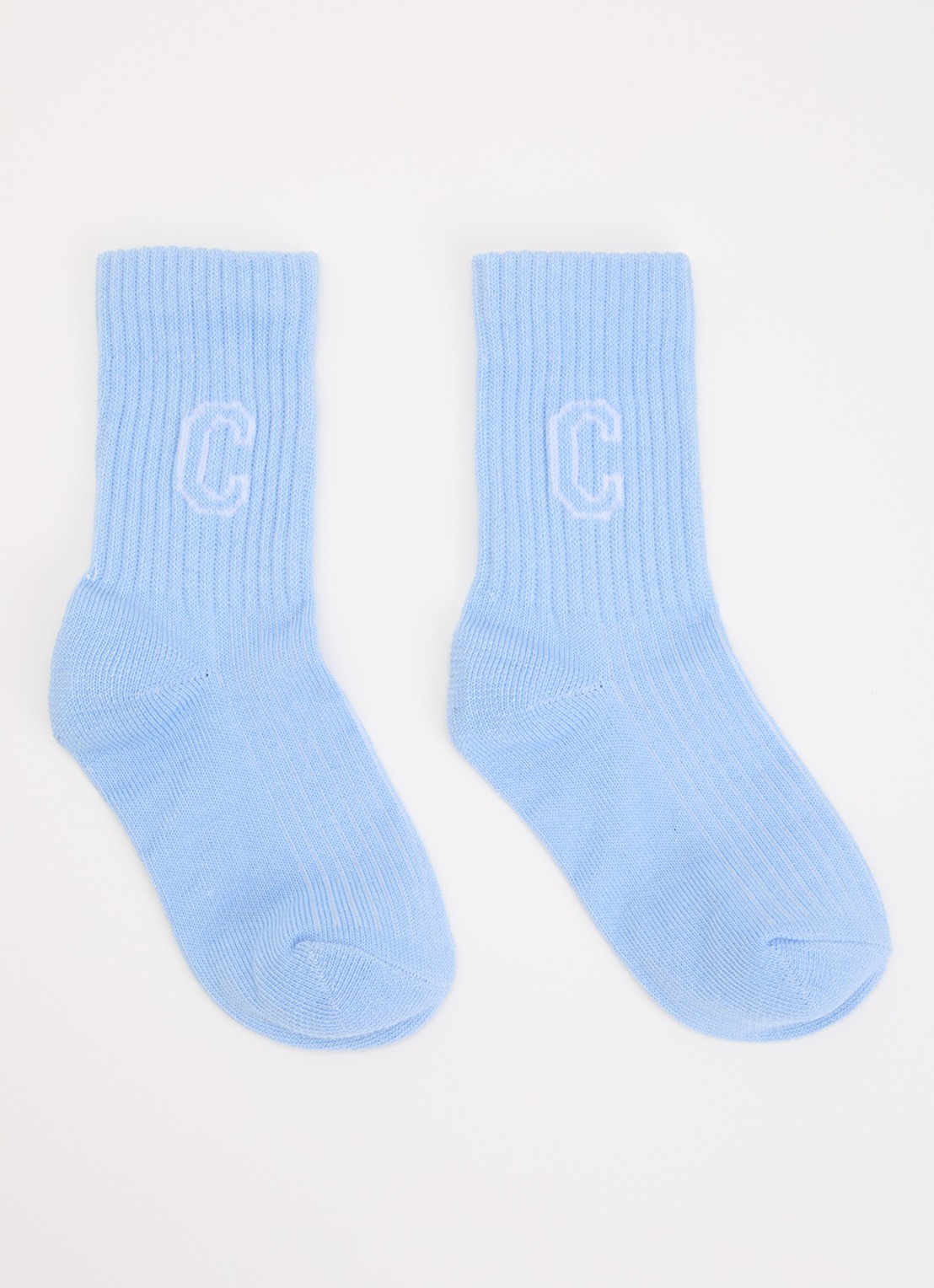 Claesens Cloudberry sokken met logo  - voorkant blauwgrijs