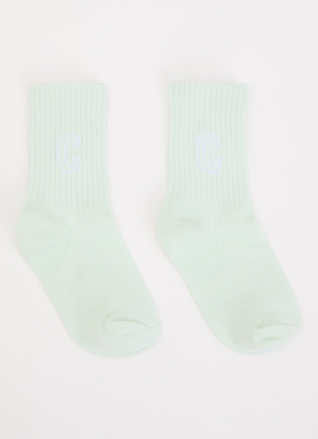 Claesens Cloudberry sokken met logo  - voorkant mint