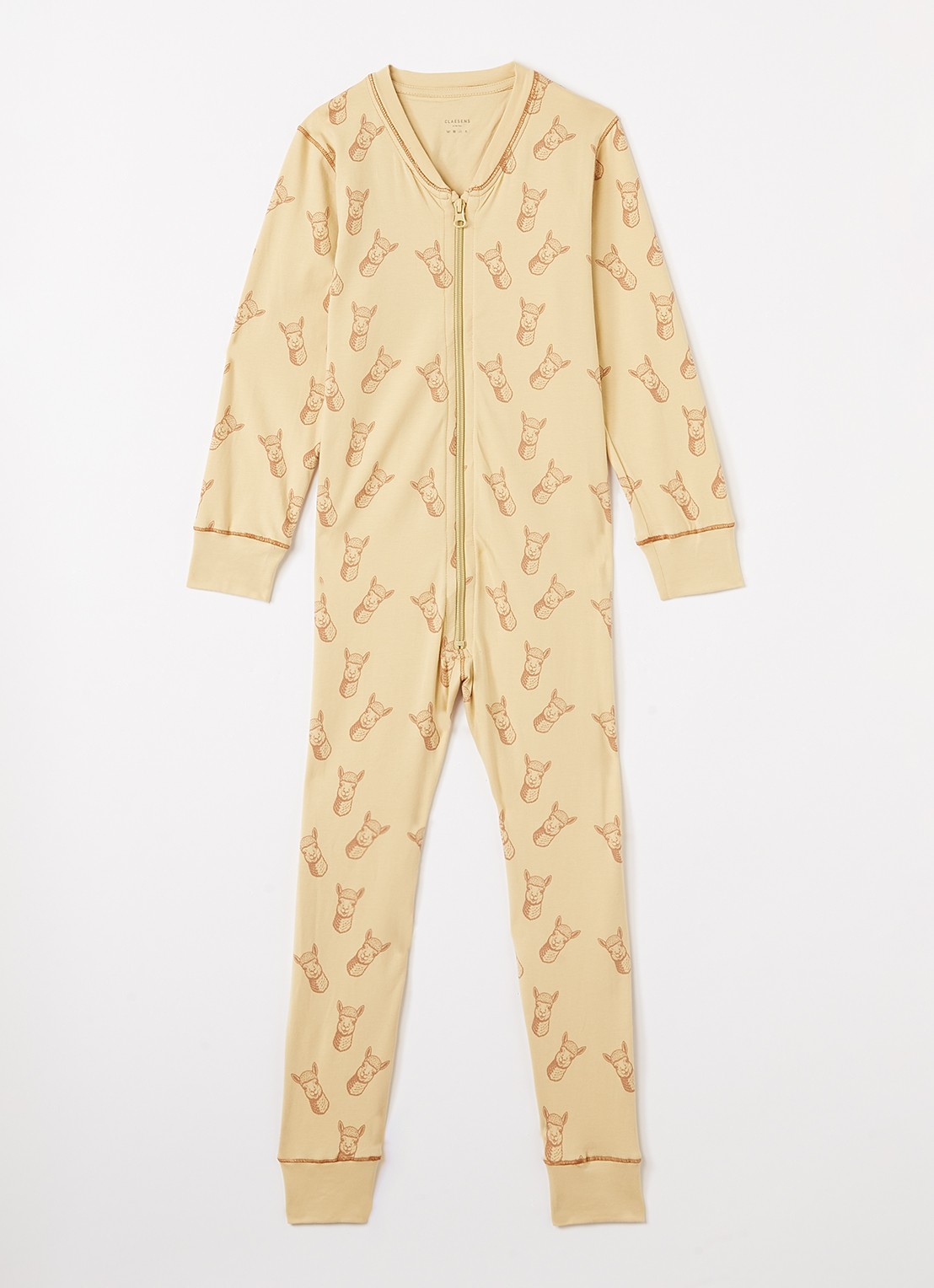 Claesens Pyjama met print - voorkant lichtgeel
