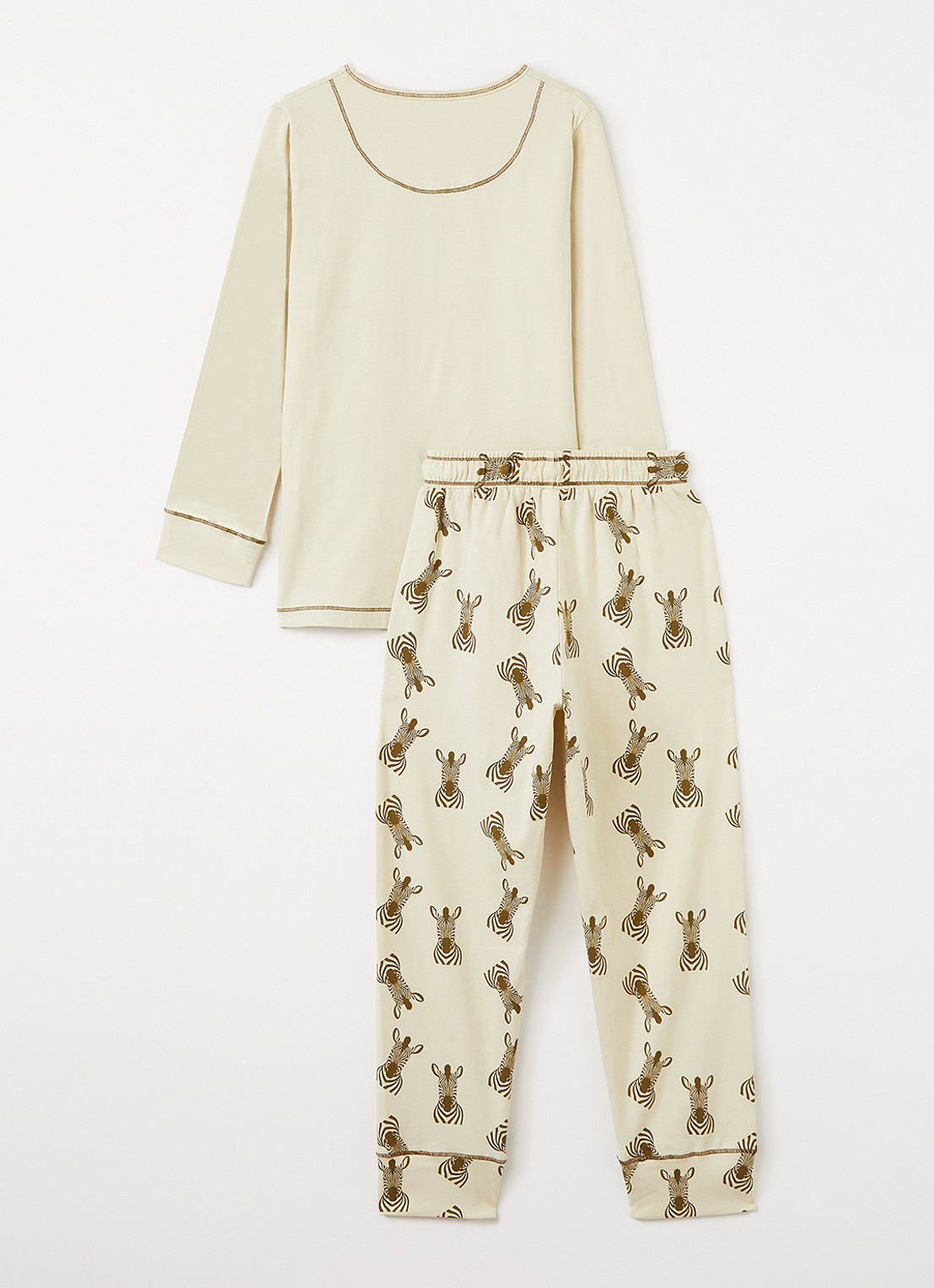 Claesens Pyjamaset met print - voorkant 2 beige