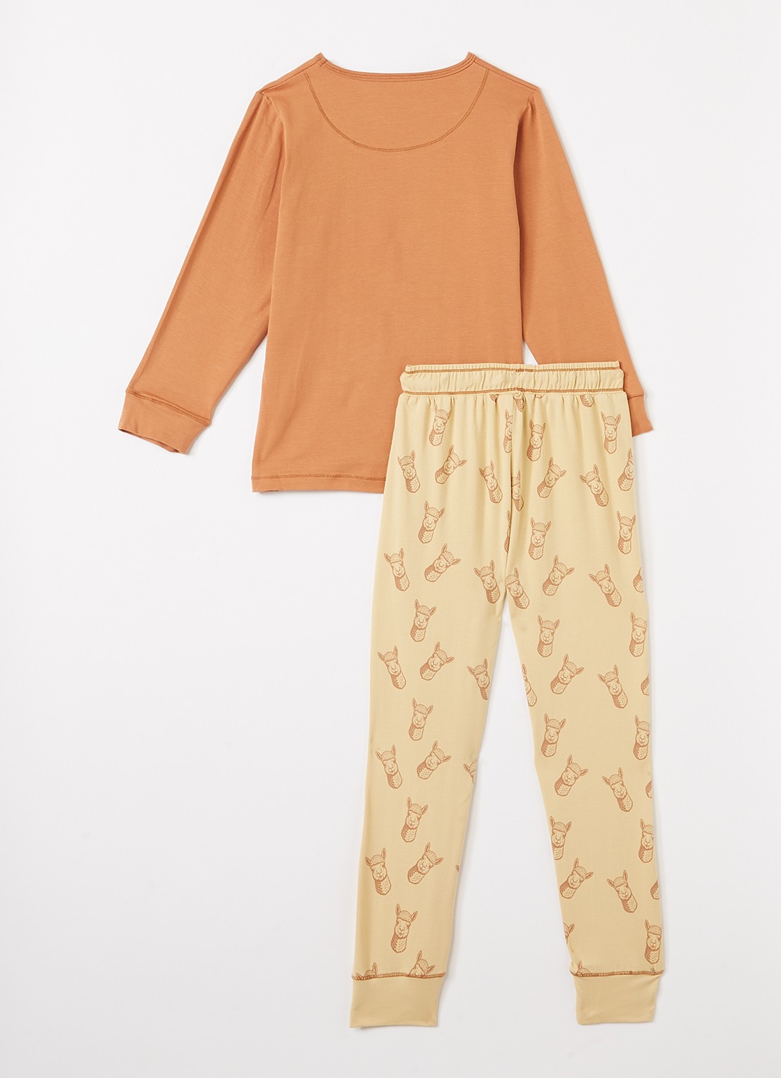 Claesens Pyjamaset met print - voorkant 2 oranje