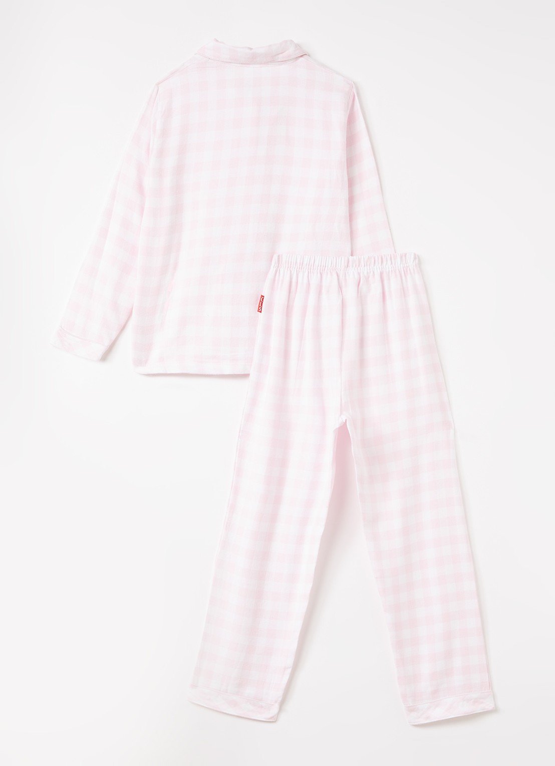 Claesens Pyjamaset van katoen - voorkant 2 lichtroze
