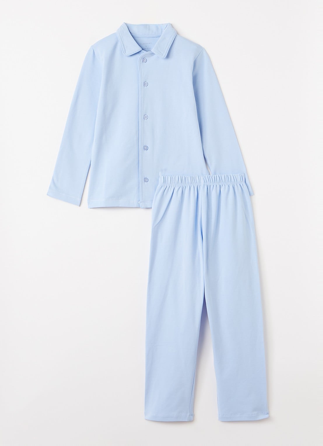 Claesens Pyjamaset van katoen - voorkant blauwgrijs
