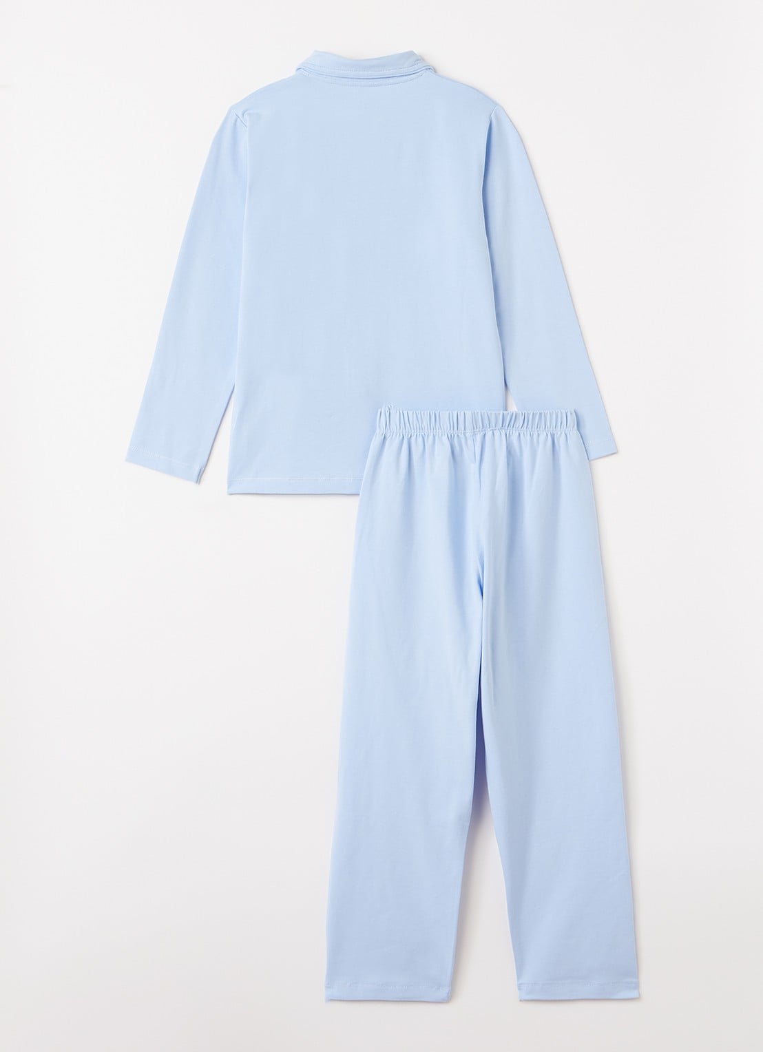 Claesens Pyjamaset van katoen - voorkant 2 blauwgrijs