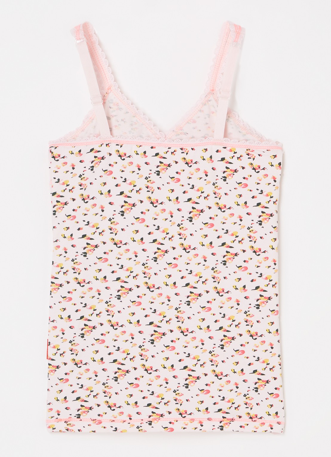 Claesens Singlet met bloemenprint - achterkant lichtroze