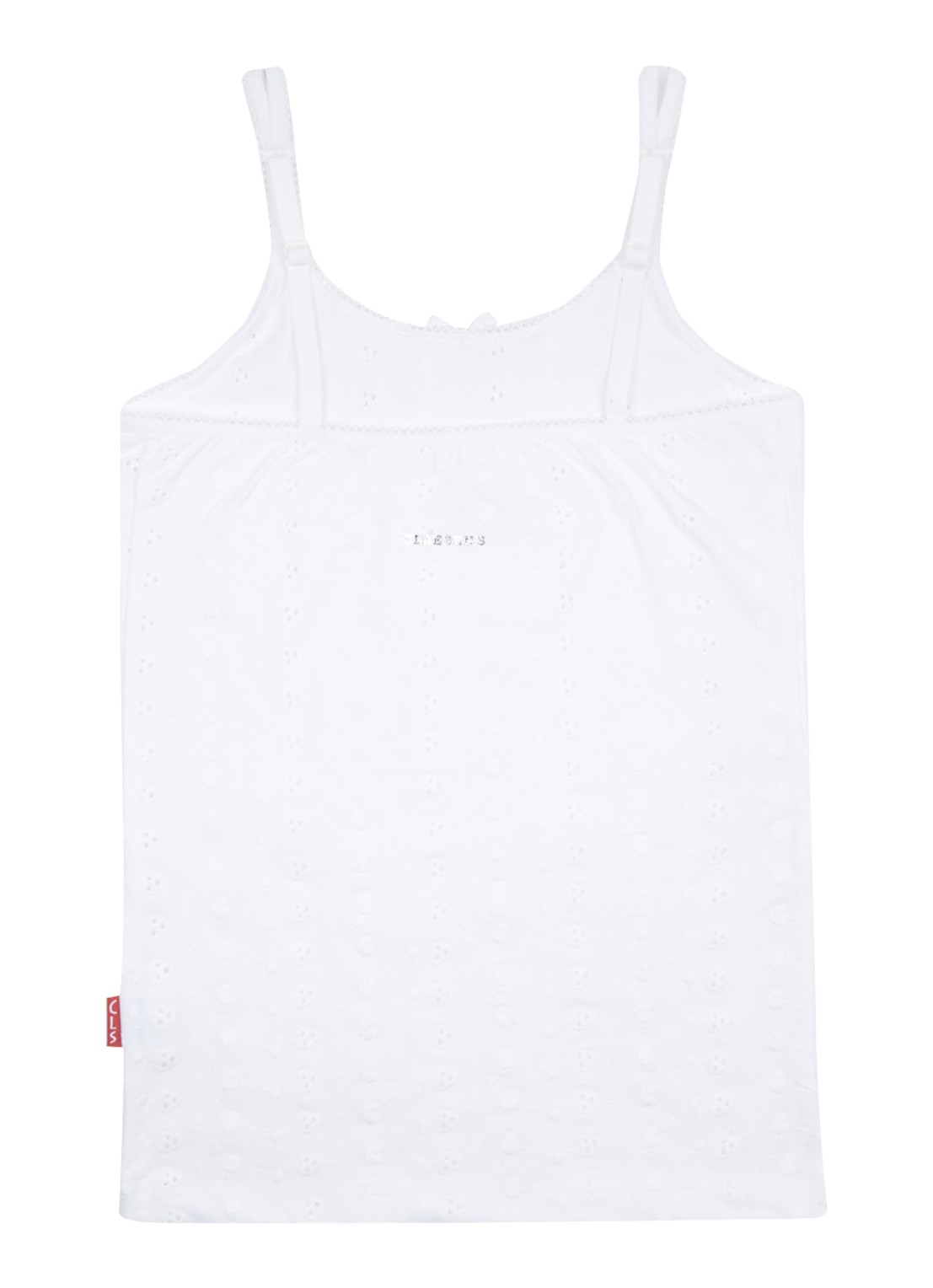 Claesens Singlet met broderie - achterkant 2 wit