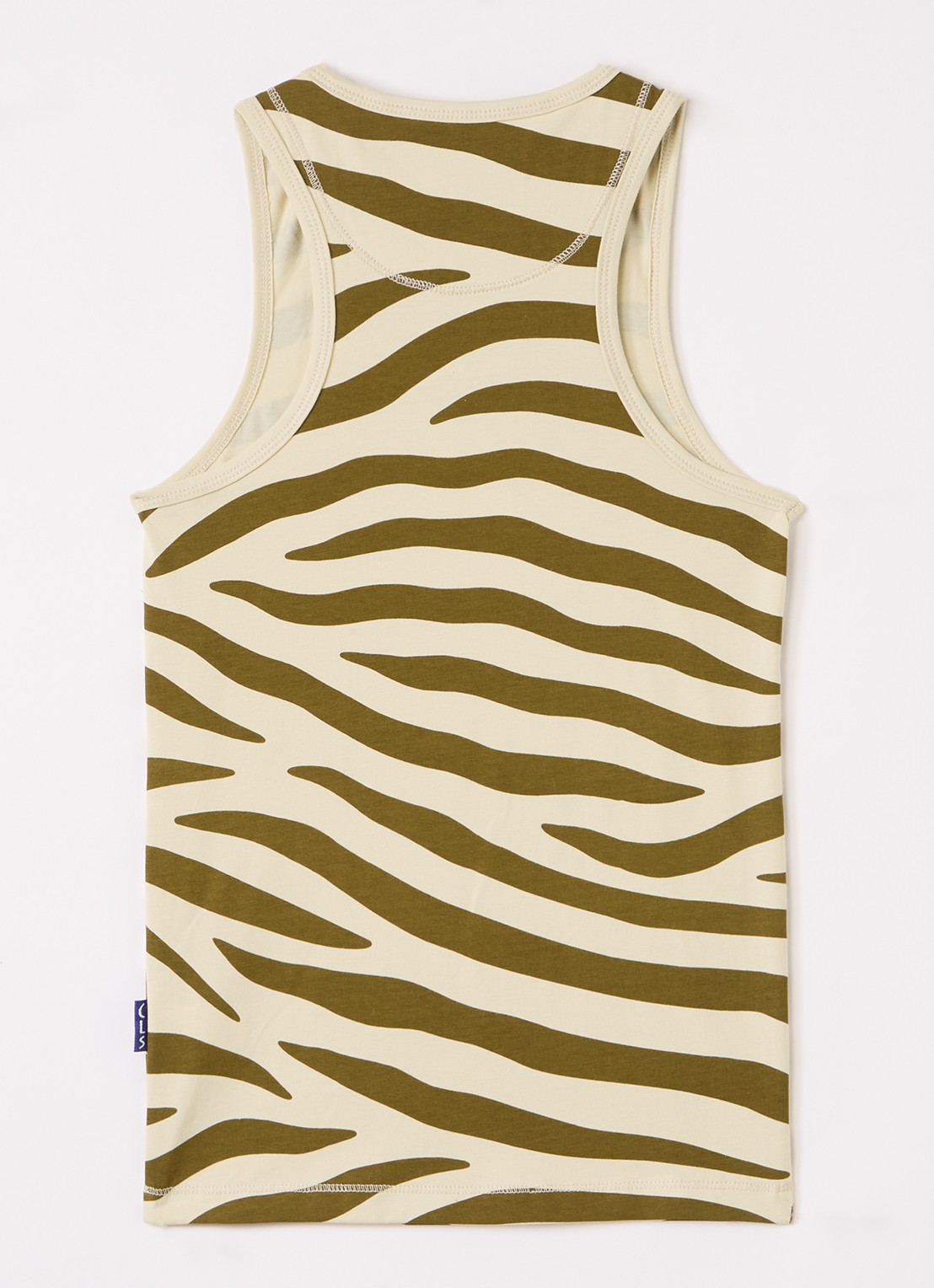 Claesens Singlet met print in 2-pack - voorkant 2 mosgroen