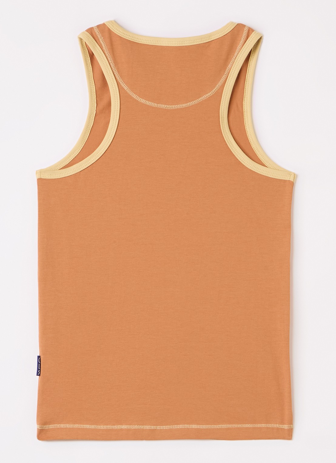 Claesens Singlet met print in 2-pack - voorkant 2 oranje
