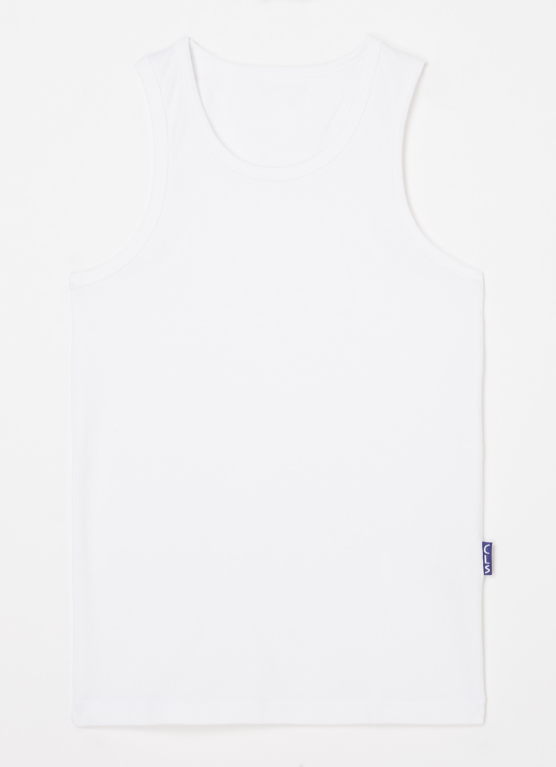 Claesens Singlet van katoen - voorkant wit