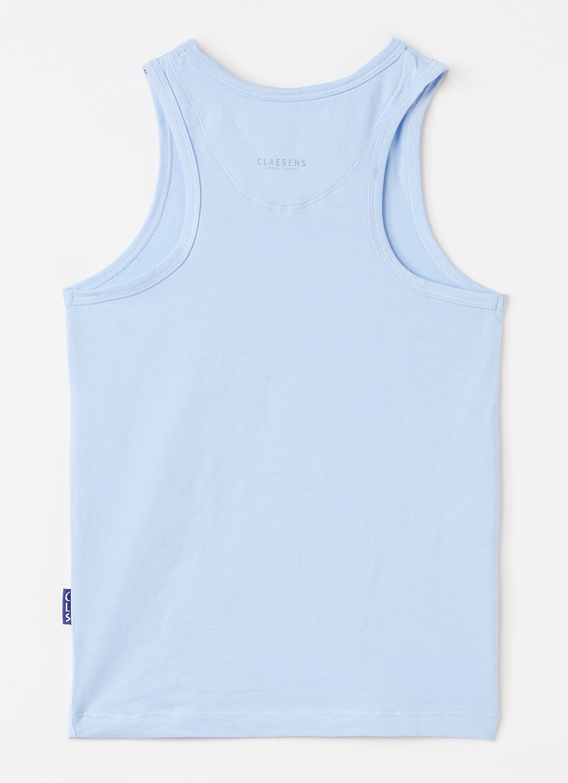 Claesens Singlet van katoen - voorkant 2 lichtblauw