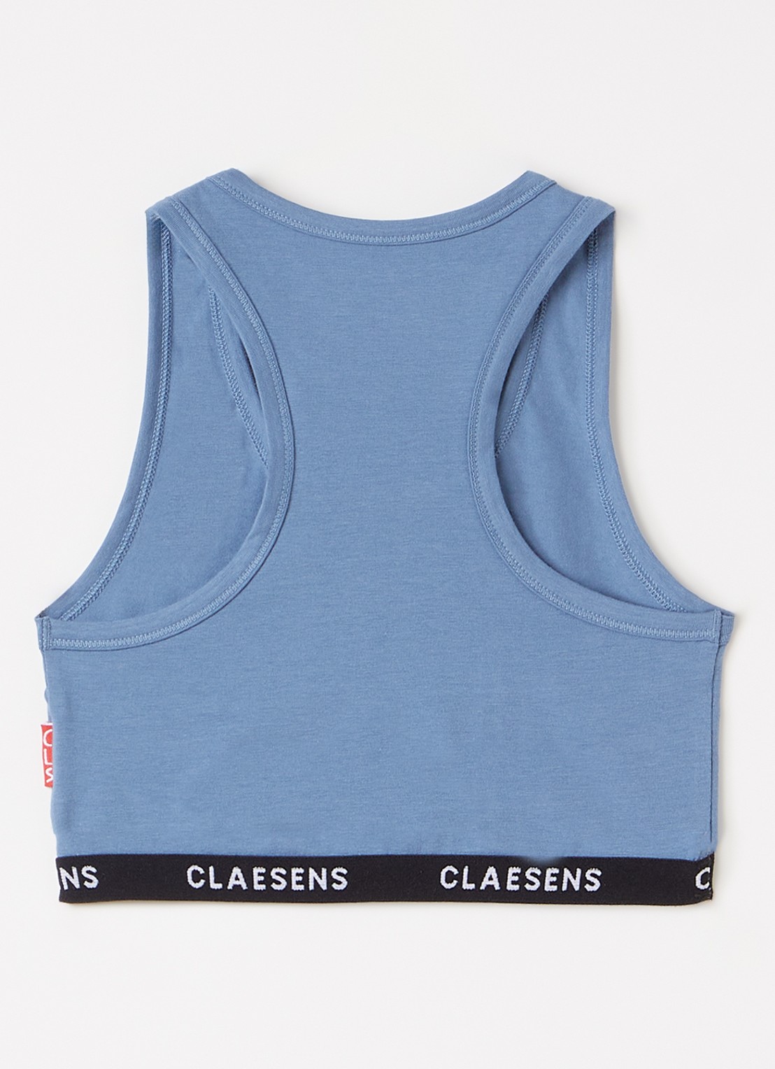 Claesens Top met logoband - voorkant 2 staalblauw
