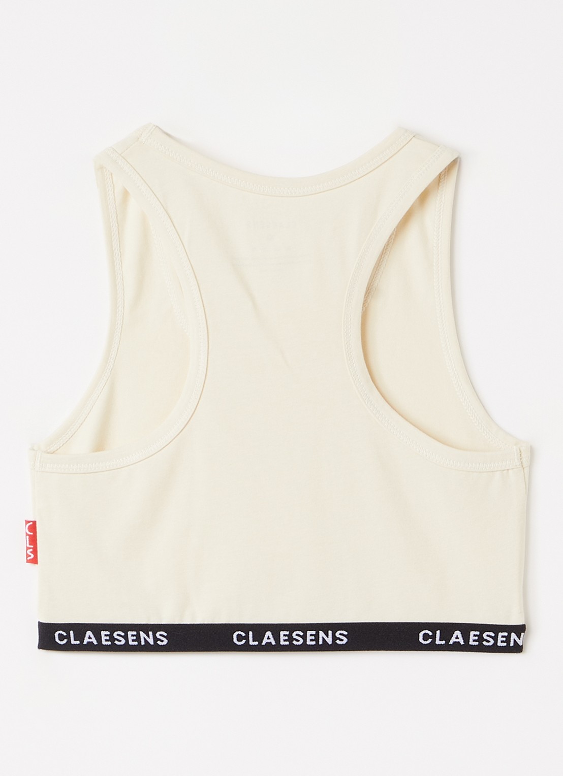 Claesens Top met logoband - voorkant 2 gebroken wit