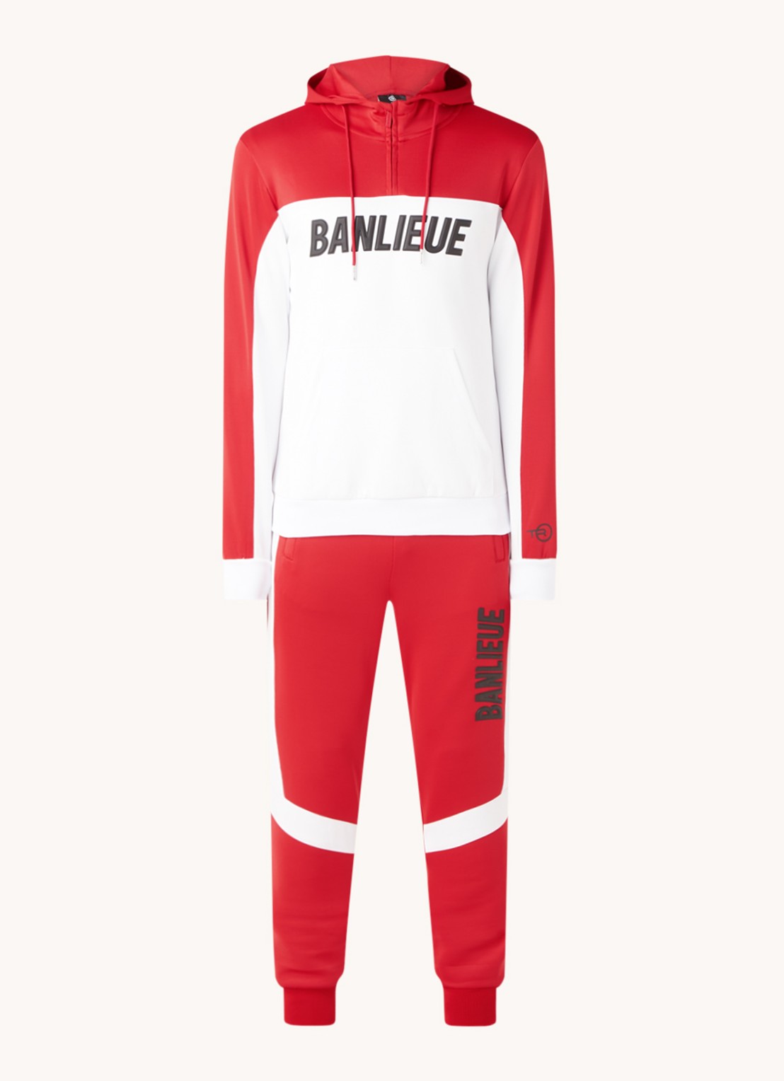 Clan de Banlieue 3D trainingspak met logoprint - voorkant 3 steenrood