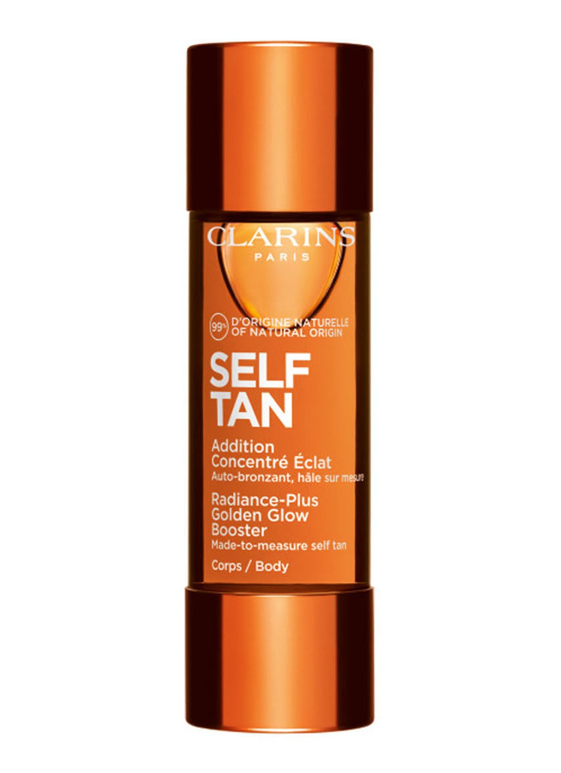 Clarins Radiance-Plus Golden Glow Booster for Body - zelfbruinende druppels - voorkant 2 undefined