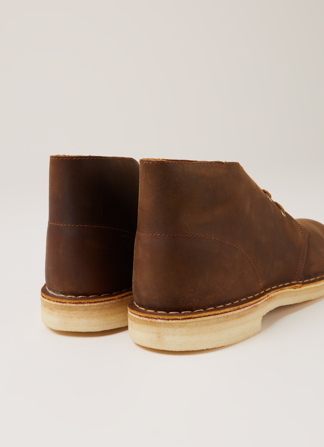Clarks Desert boot van gewaxt leer - detail 3 kastanjebruin