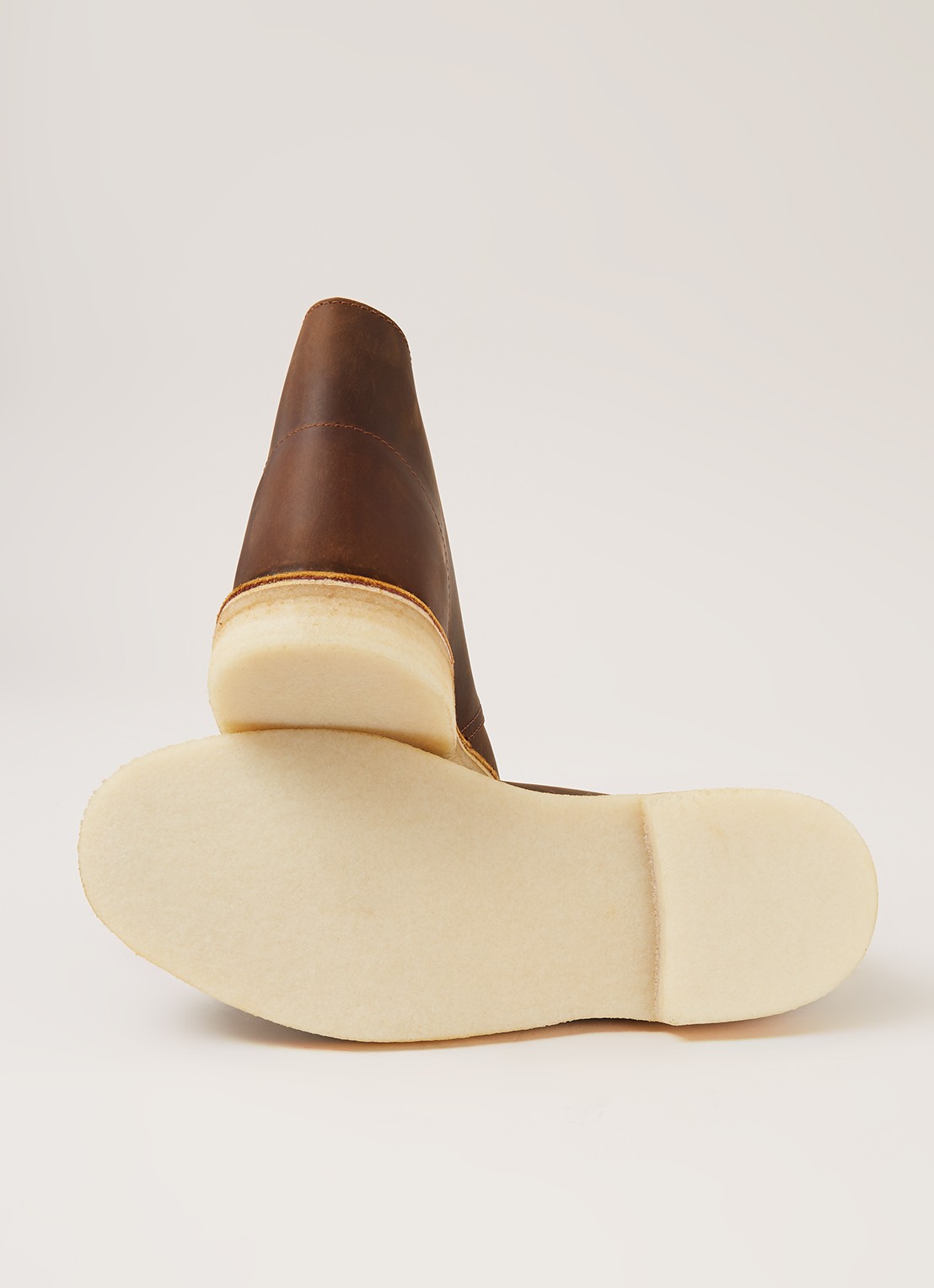 Clarks Desert boot van gewaxt leer - detail 5 kastanjebruin