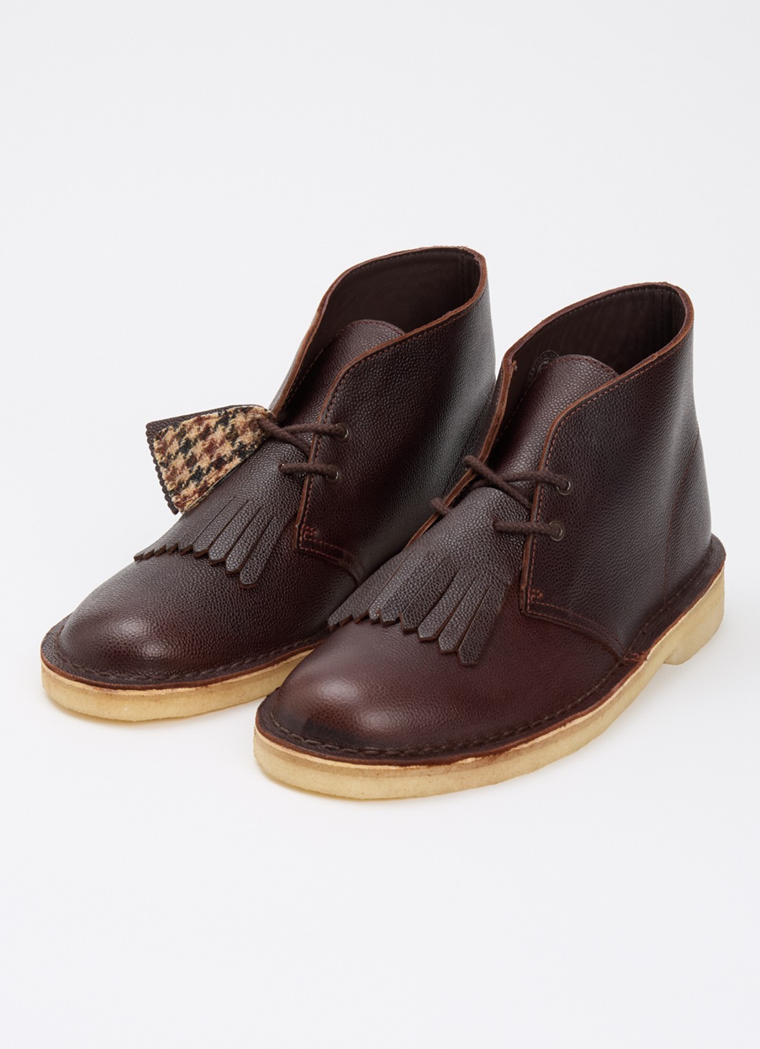 Clarks Originals Desert veterschoen van leer - detail 3 donkerbruin