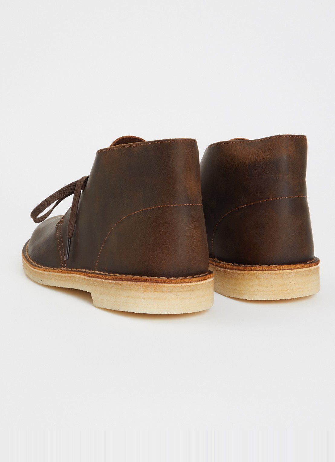 Clarks Originals Desert veterschoen van leer - achterkant 4 bruin