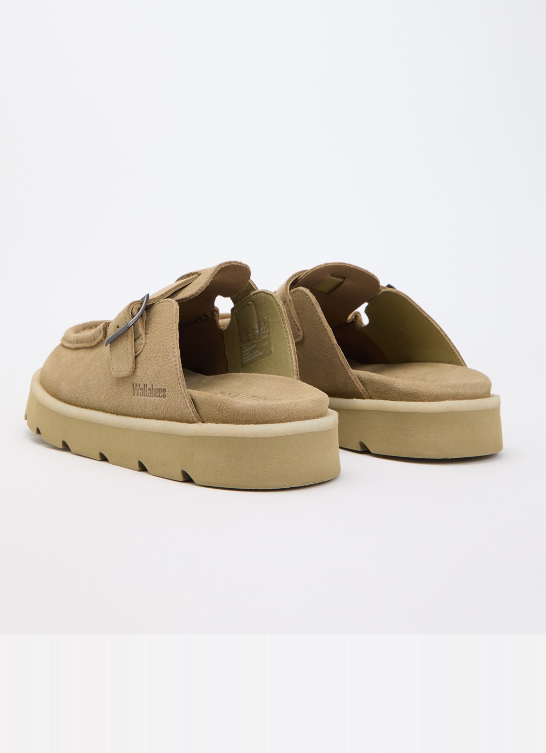 Clarks Originals Meare Mocc sandaal van suéde  - achterkant beige