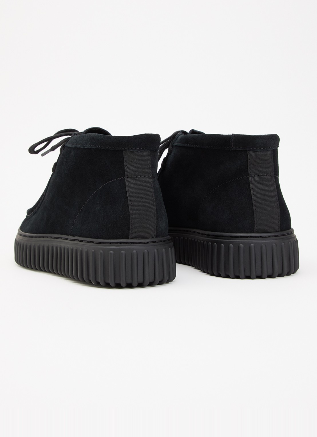 Clarks Originals Torhill Hi veterschoen van suède - achterkant 4 zwart