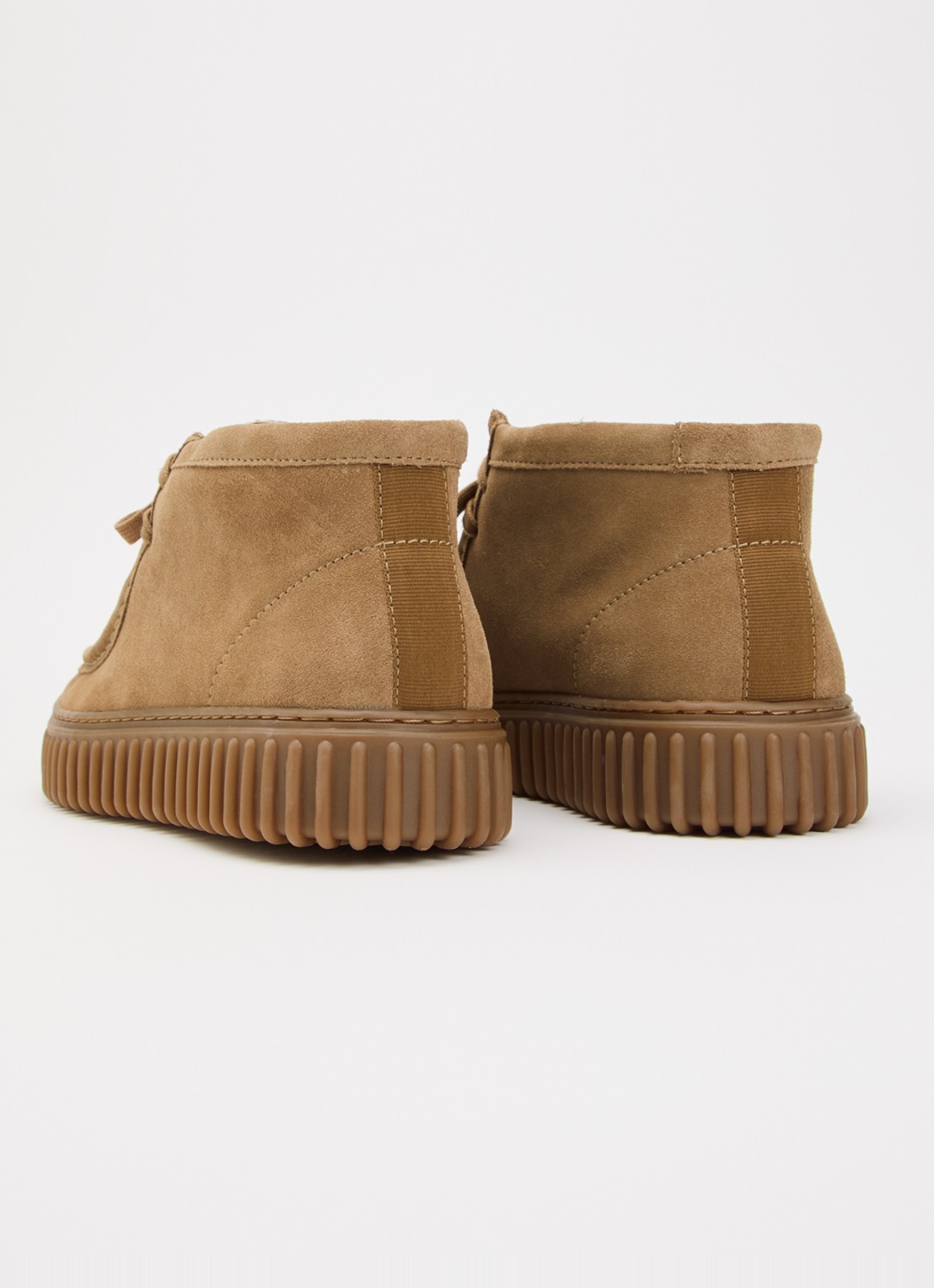 Clarks Originals Torhill Hi veterschoen van suède - achterkant 3 zand