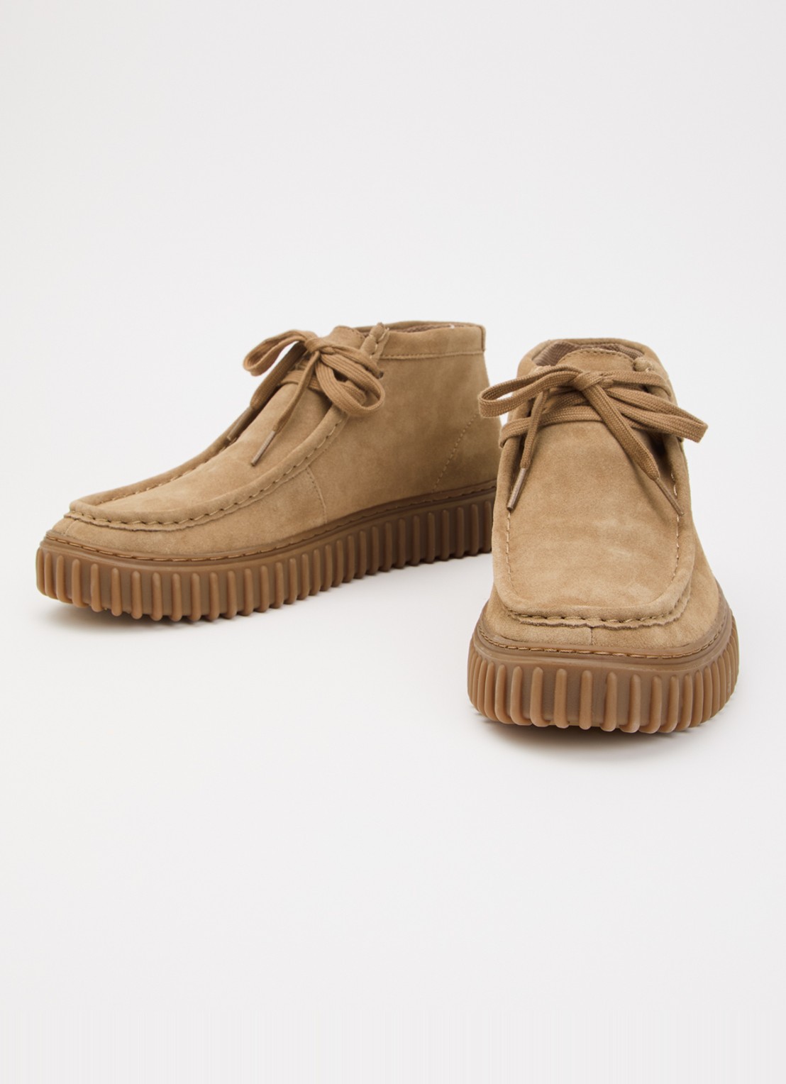 Clarks Originals Torhill Hi veterschoen van suède - detail zand