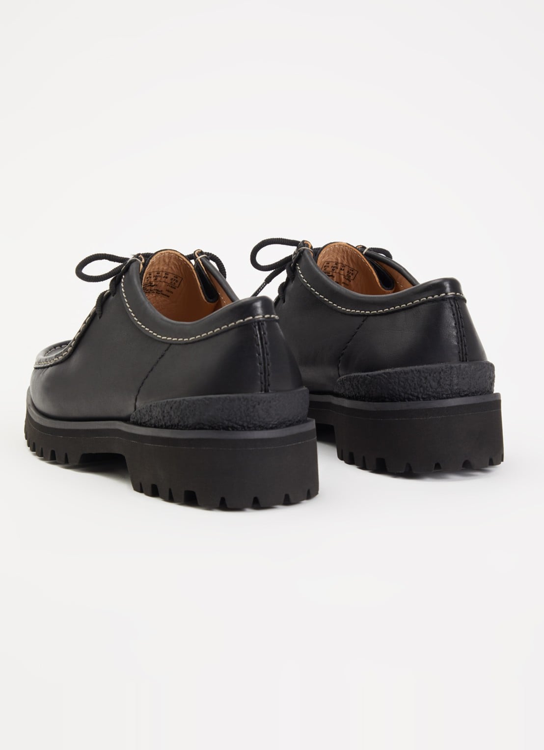 Clarks Originals Walla Yukoner veterschoen van leer - achterkant zwart