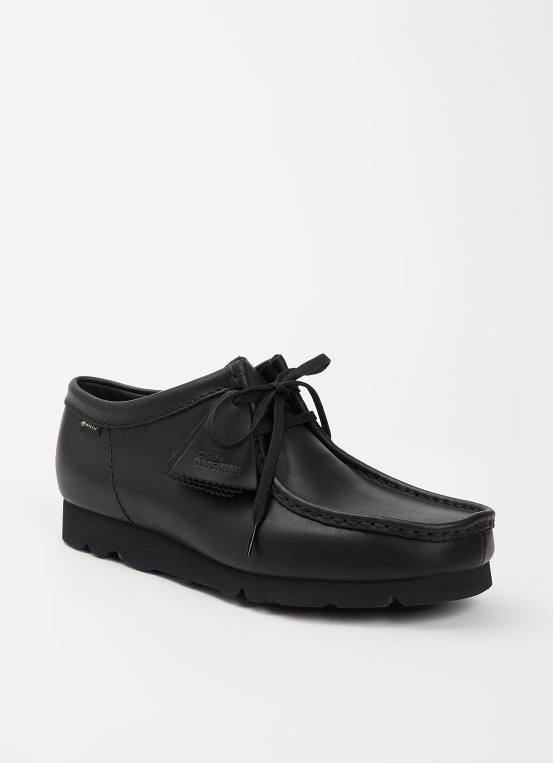 Clarks Originals Wallabee Gore-Tex veterschoen van suède  - voorkant 5 zwart