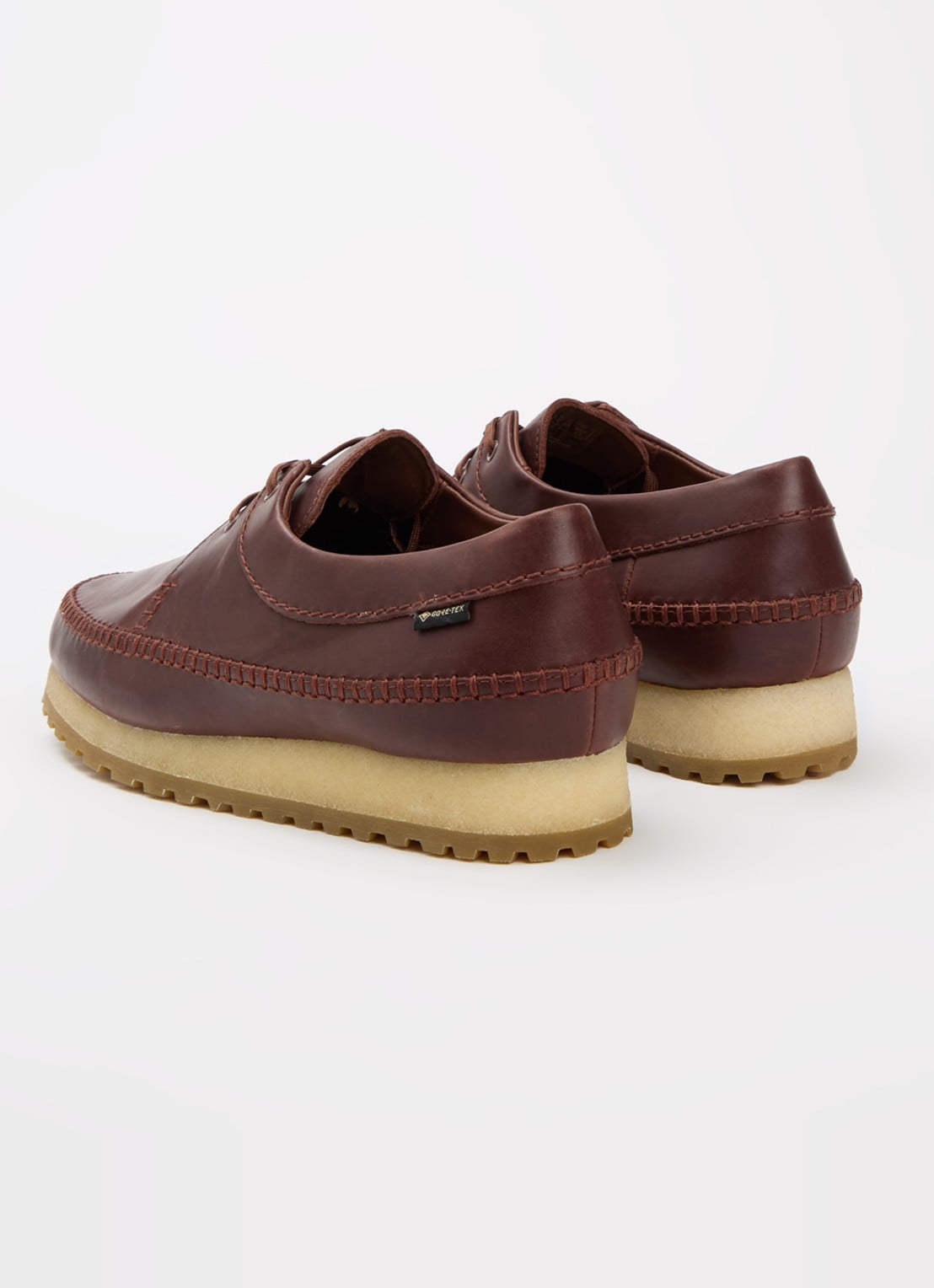 Clarks Originals Weaver Gore-Tex veterschoen van leer - achterkant donkerbruin