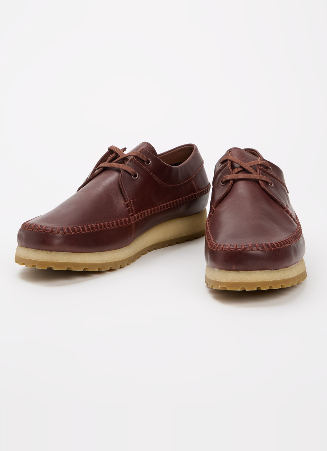 Clarks Originals Weaver Gore-Tex veterschoen van leer - detail 2 donkerbruin