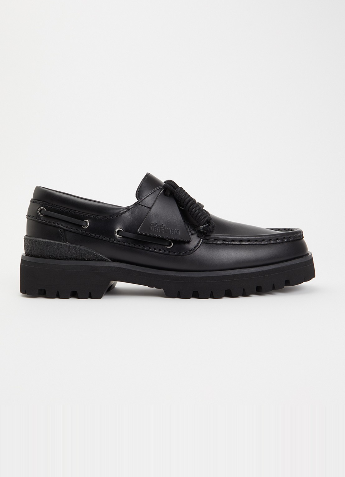 Clarks Originals Yukoner bootschoen van leer - voorkant zwart