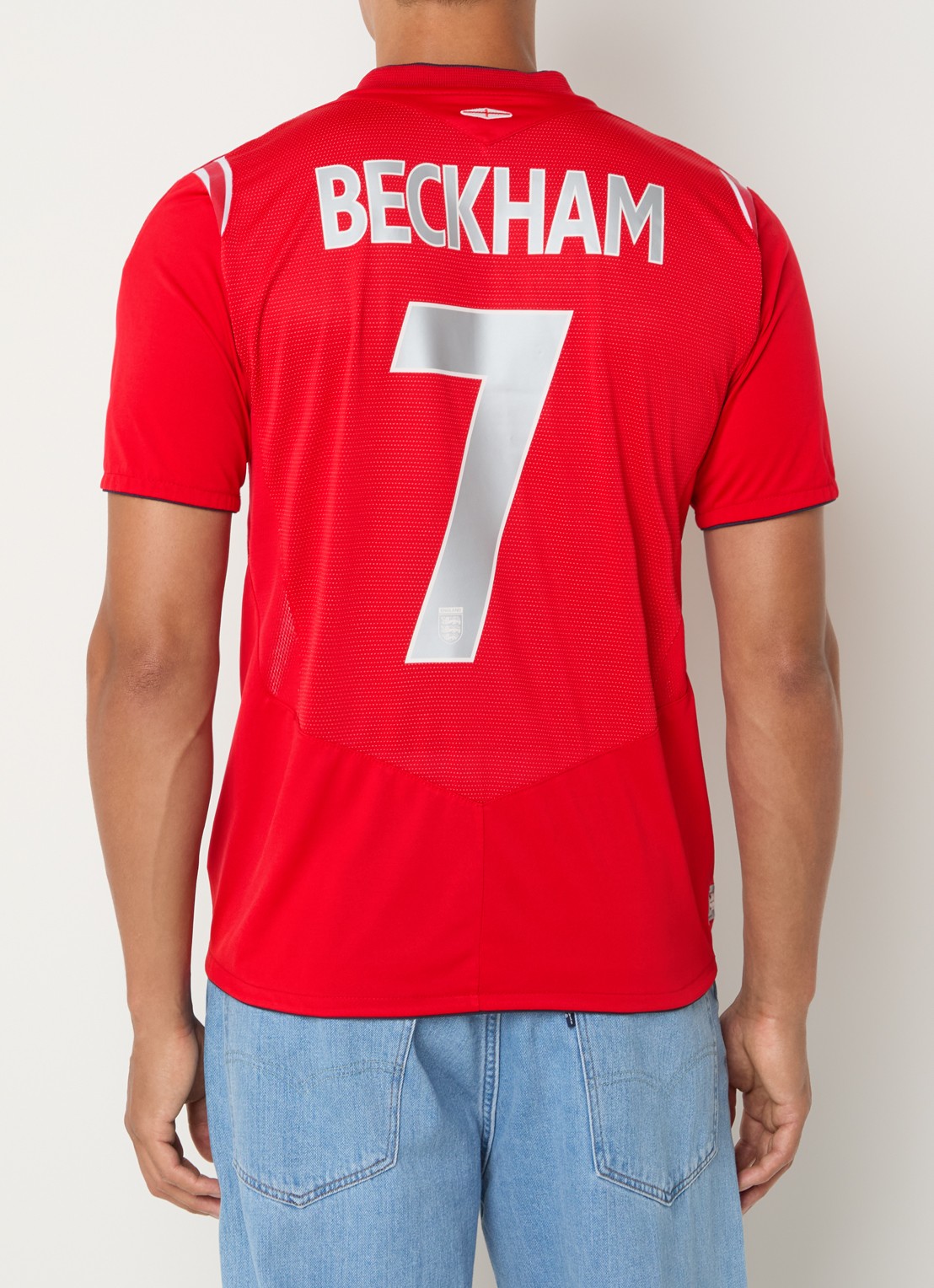 Classic Football Shirts 2004-06 England Beckham voetbalshirt - achterkant 4 rood