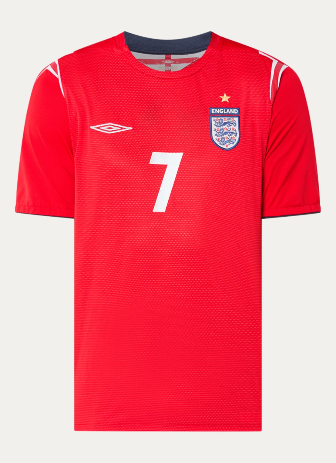 Classic Football Shirts 2004-06 England Beckham voetbalshirt - voorkant 2 rood