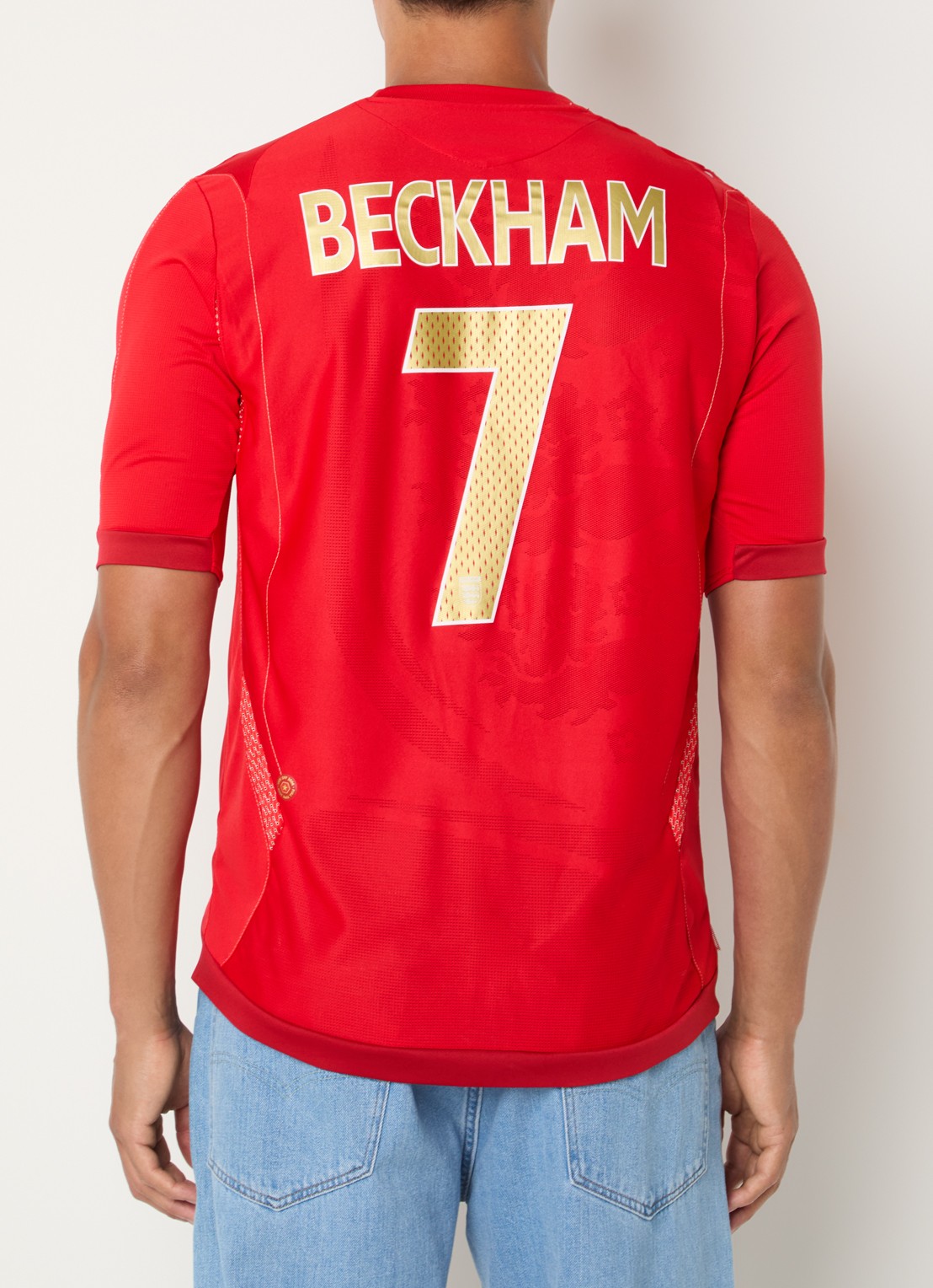Classic Football Shirts 2006-08 England Beckham voetbalshirt - achterkant 4 rood