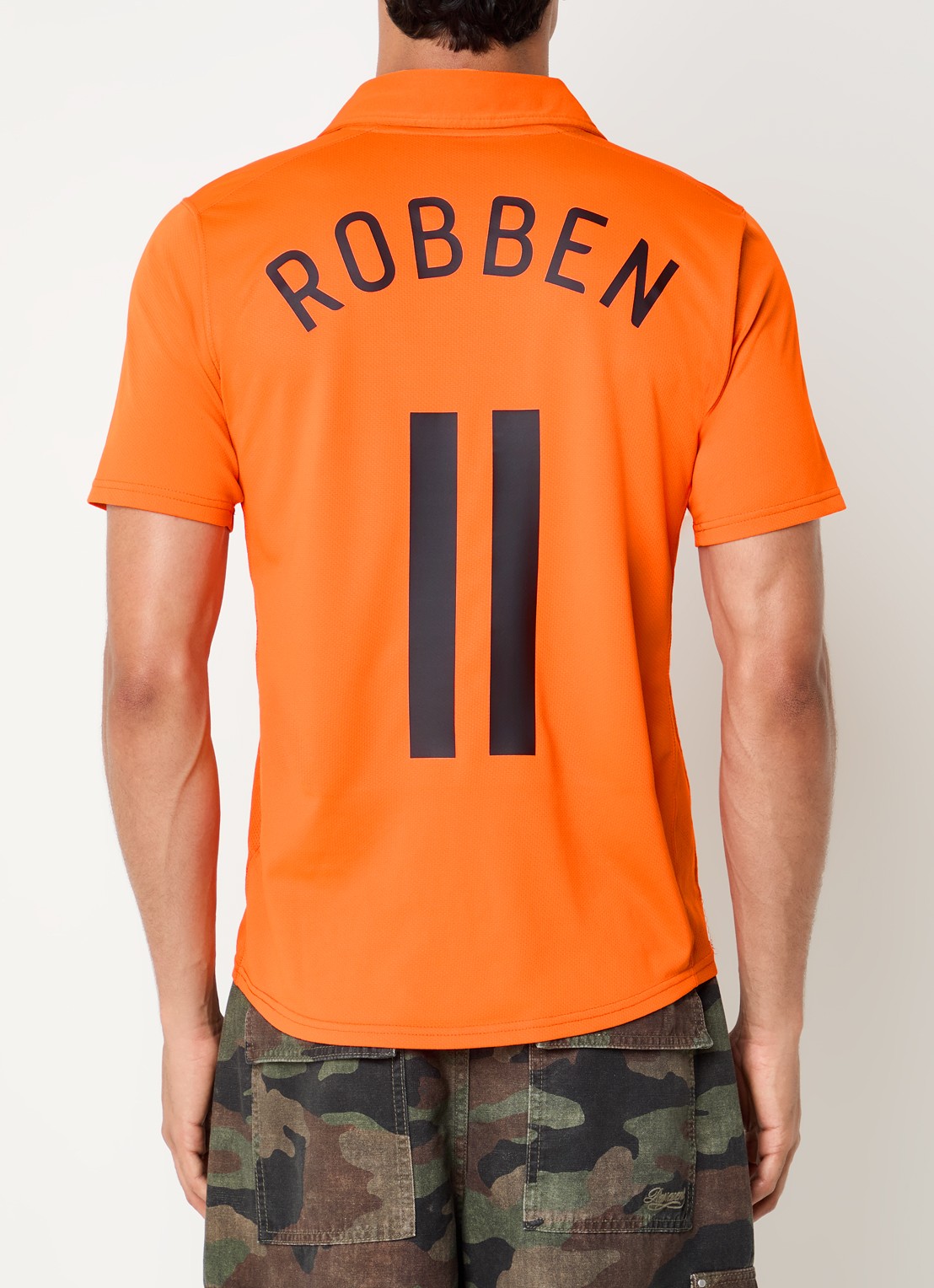 Classic Football Shirts 2006-08 Netherlands Robben voetbalshirt - detail oranje